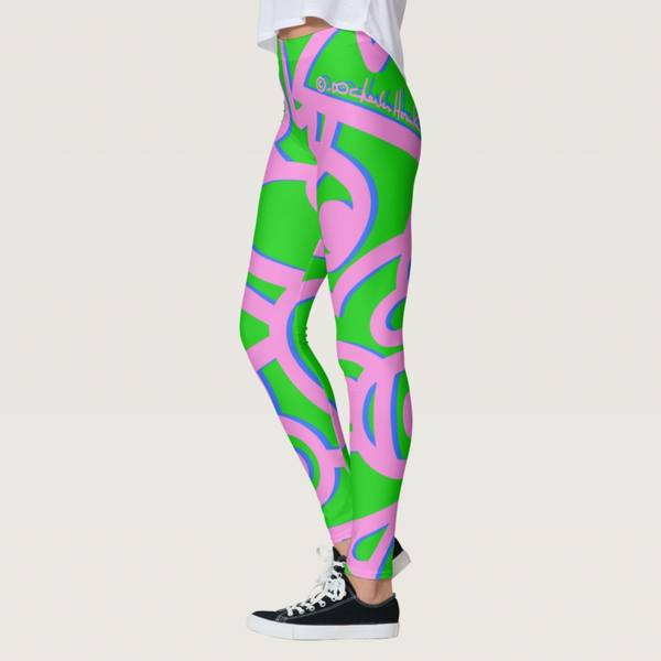 Leggings: 3D Characters Pink