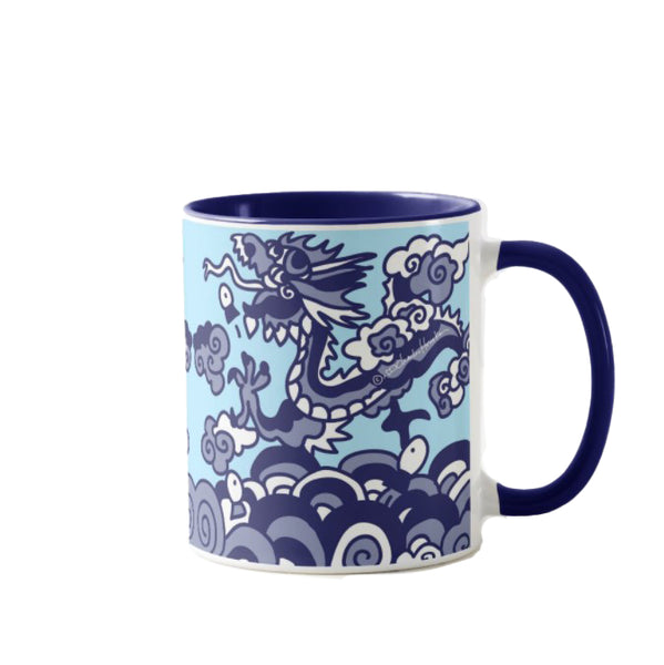 Coffee Mug: Dragon Blue