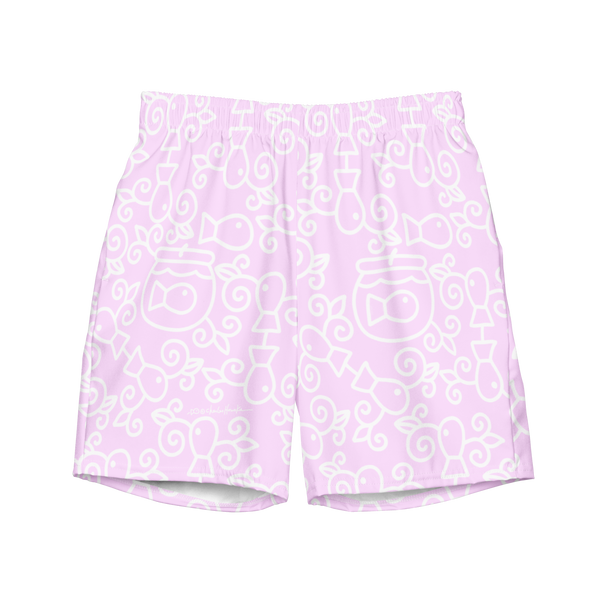 Swim wear: Trunks: Pink Fish Pattern