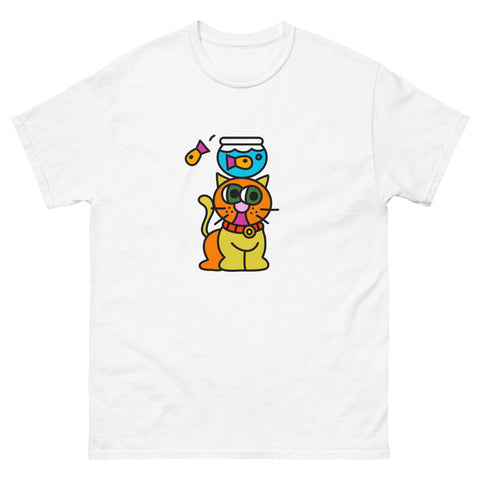 T-Shirt White: Cat Tower
