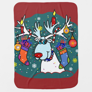 Baby Blanket: Holiday Reindeer