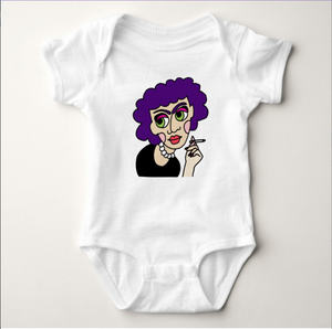 Baby Jersey Bodysuit: Ms. Purple