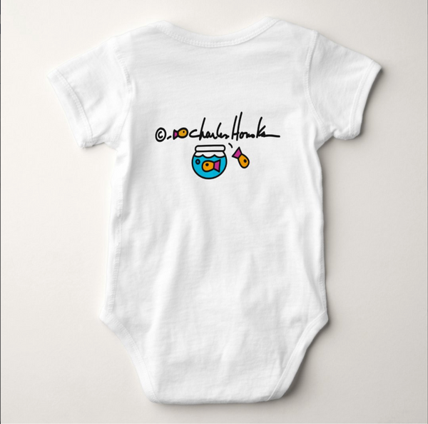 Baby Jersey Bodysuit: Single Pup with Fishbowl