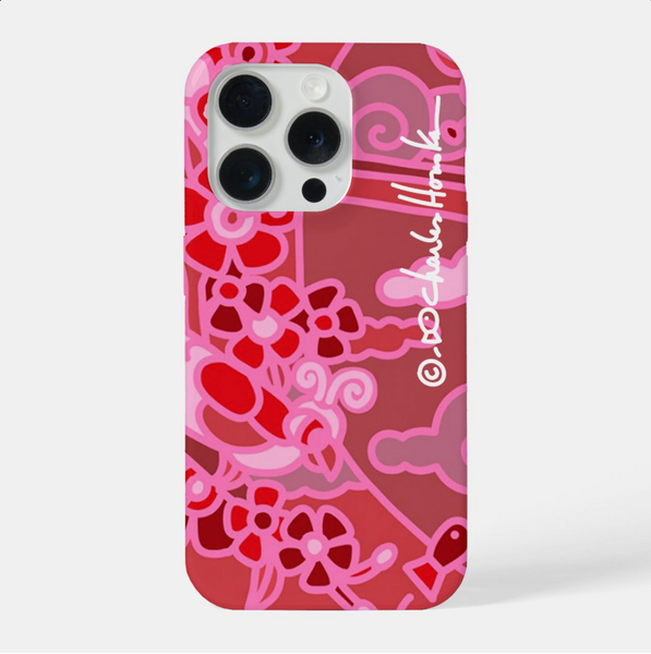 Phone Case: Red Ombre Birds