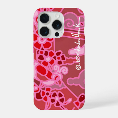 Phone Case: Red Ombre Birds