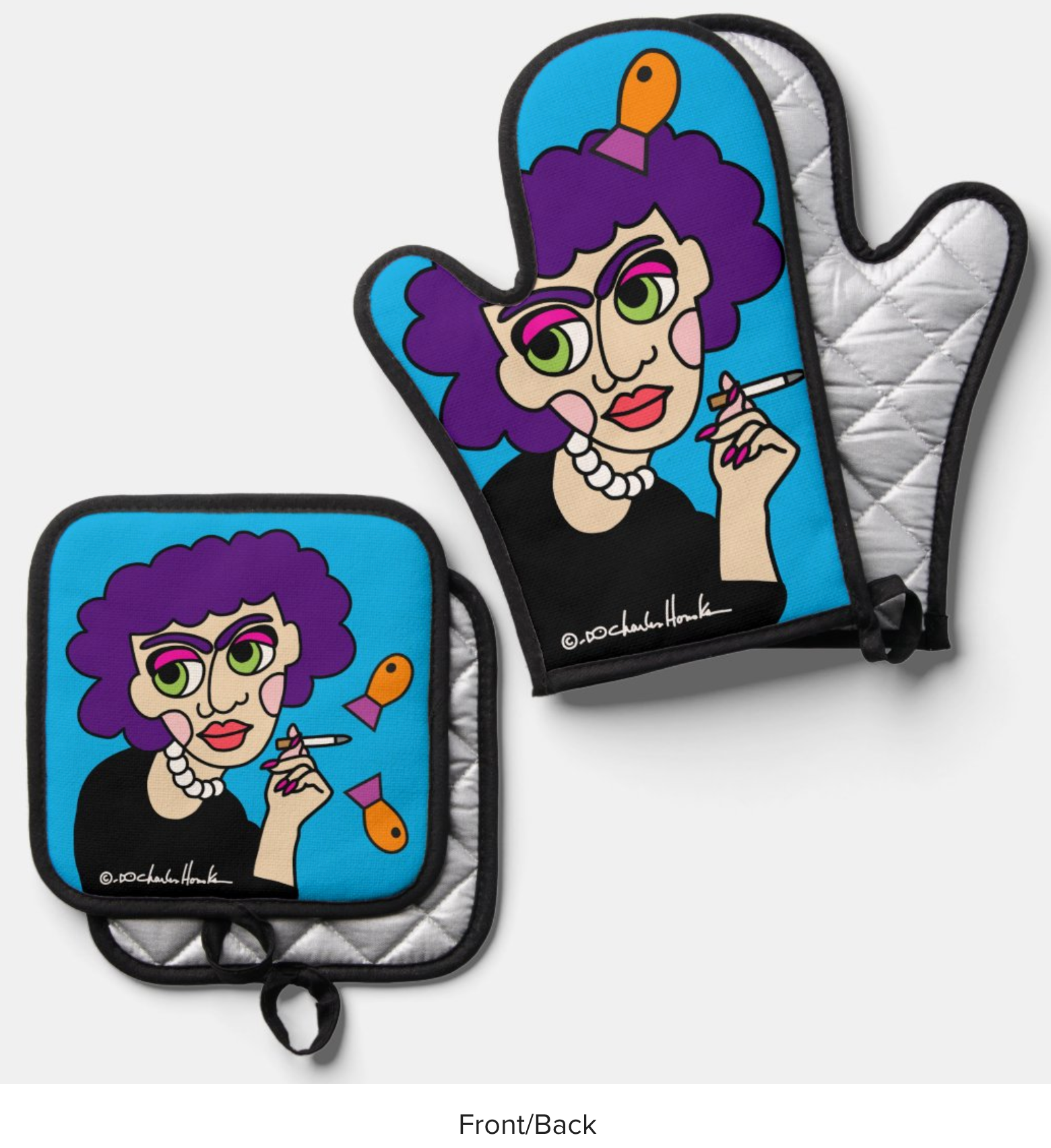 Oven Mitt & Pot Holder Set: Roxanne