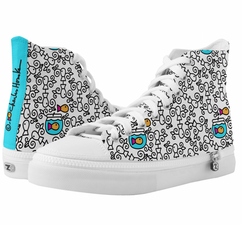 High-Top Shoes: Fishbowl Pattern