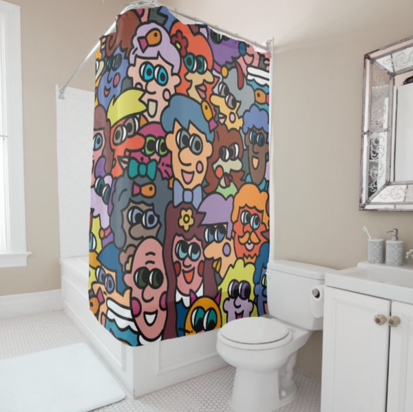 Shower Curtain: Faces