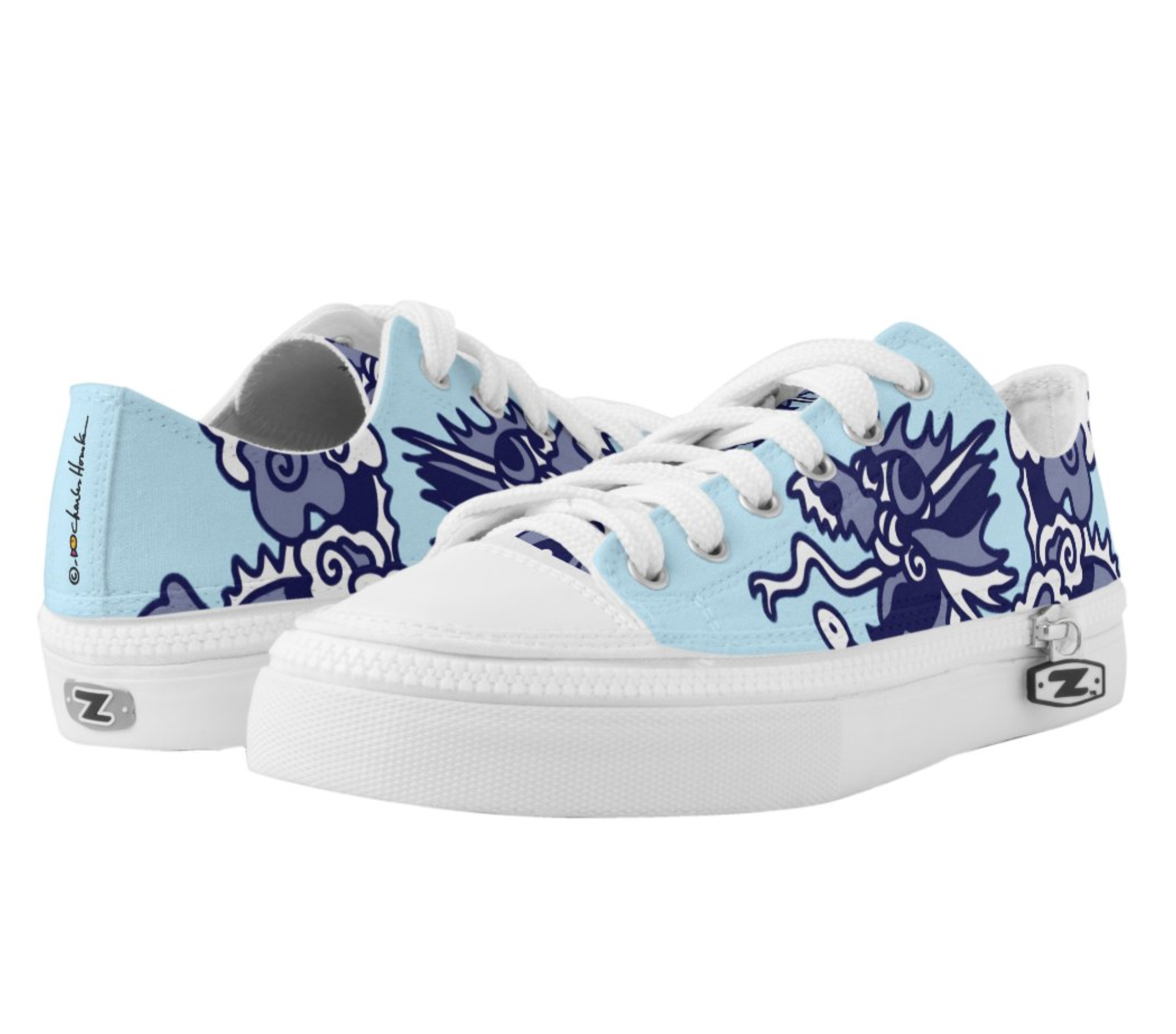 Low-Top Shoes: Blue Dragon