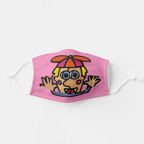 Face Mask: Pink Propeller
