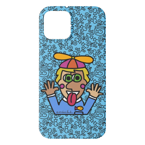 Phone Case: Propeller Boy Blue Fish Pattern