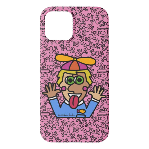Phone Case: Propeller Boy Pink Fish Pattern