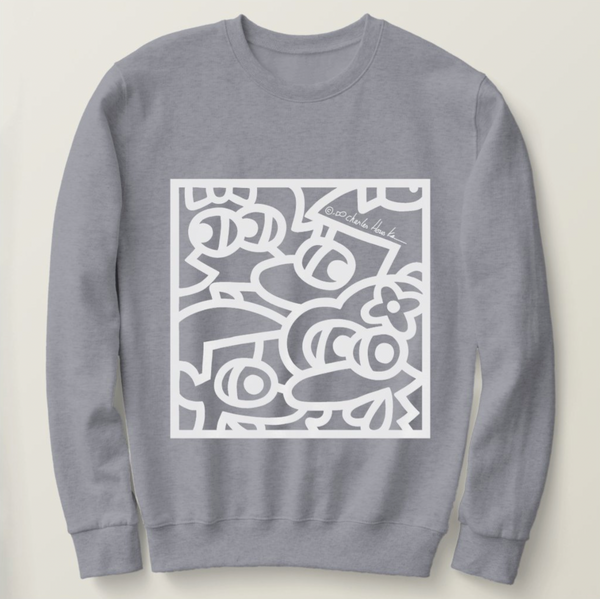 Sweatshirt:  Old School Pattern Gray
