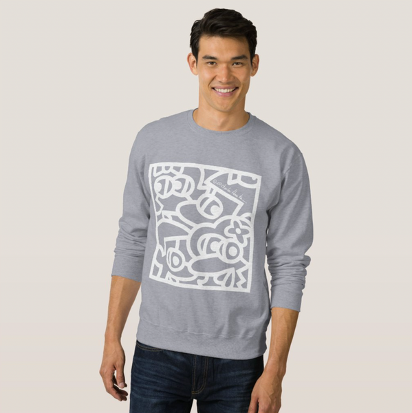 Sweatshirt:  Old School Pattern Gray
