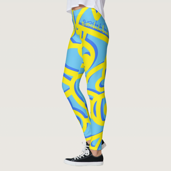 Leggings: 3D Characters Yellow