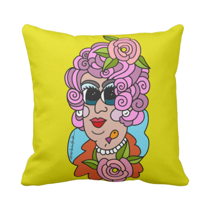 Throw Pillow: Ms. Pinky