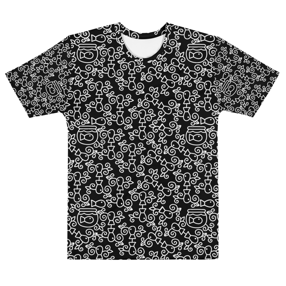 All Over Print T-Shirt: Black Fish