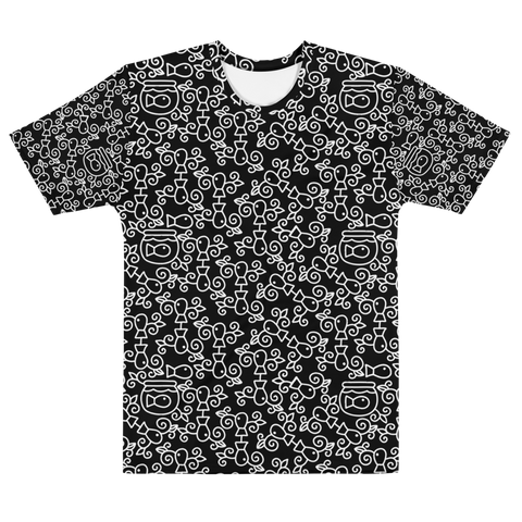 All Over Print T-Shirt: Black Fish