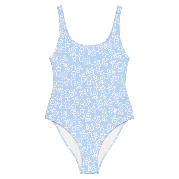 Swim wear: One-Piece Swim Suit: Fish Pattern